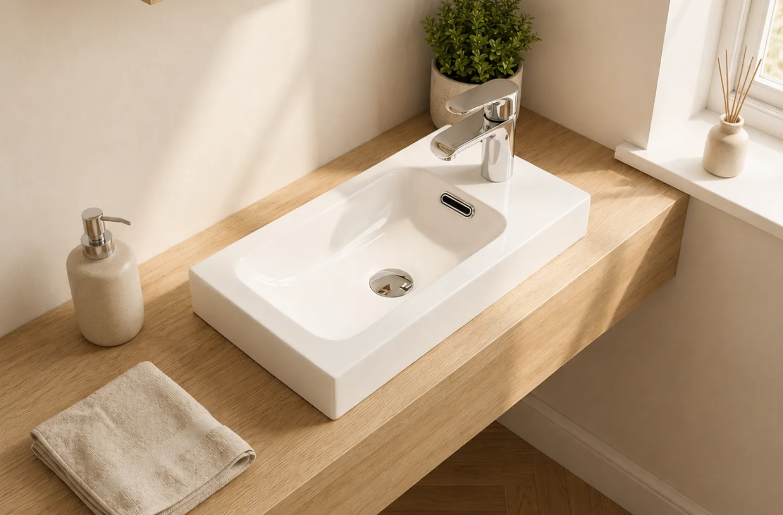 Meuble vasque en bois